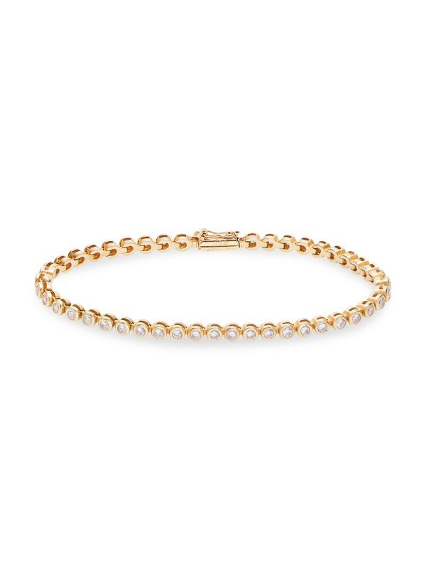 Color Forward 14K Gold Vermeil & White Crystal Tennis Bracelet | Saks Fifth Avenue OFF 5TH (Pmt risk)