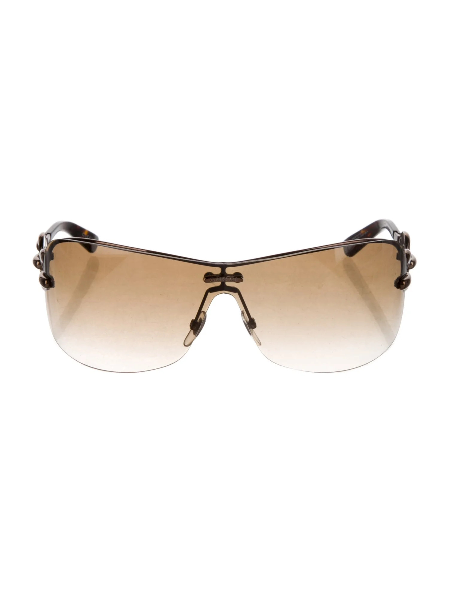 Marina Chain Accent Shield Sunglasses | The RealReal