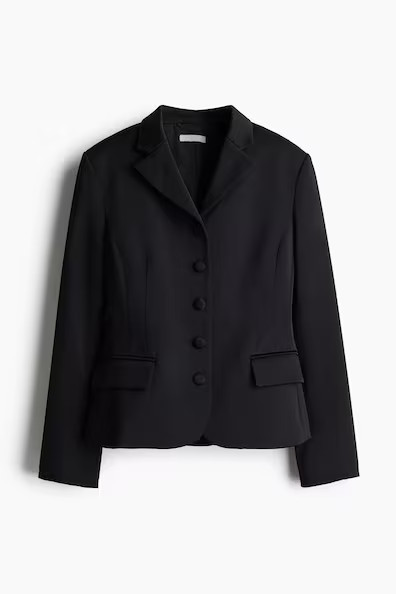 H & M - Taillierter Satinblazer - Schwarz - Damen | H&M (DE, AT, CH, NL, FI)
