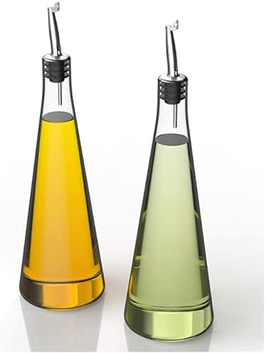 Oil and Vinegar Dispensers (Set of Two), 19oz Glass Bottle, Silicone and Stainless Steel Nozzles ... | Amazon (US)