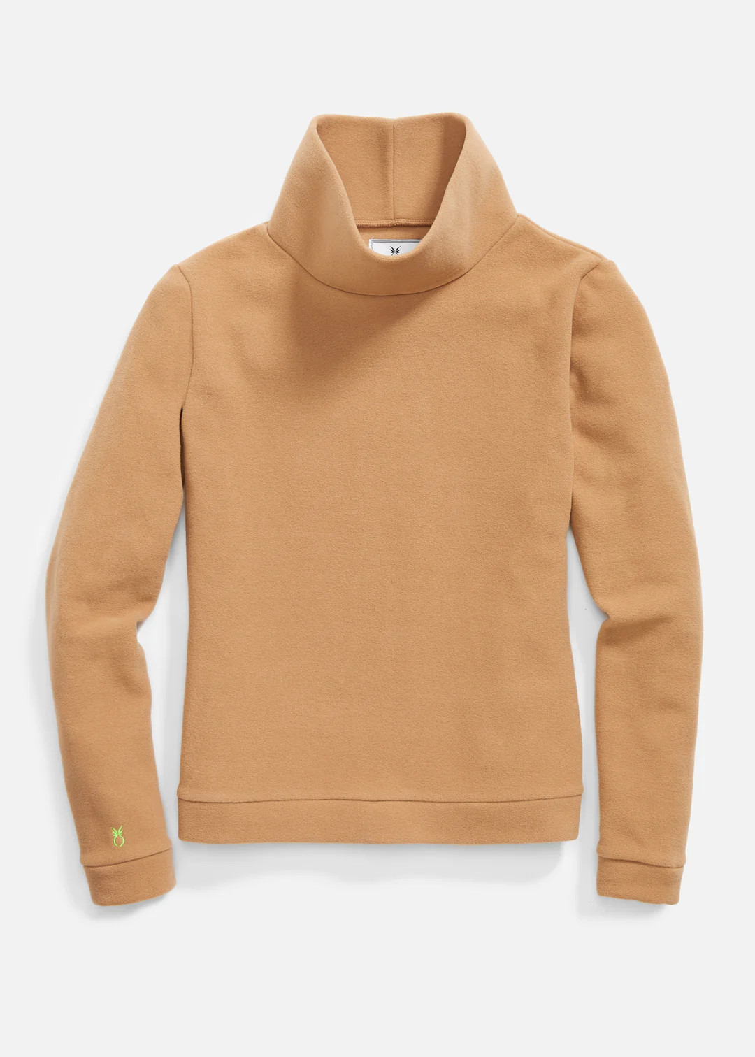 Park Slope Turtleneck in Vello Fleece (Camel) | Dudley Stephens