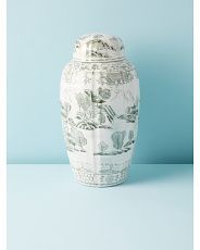 14in Ceramic Chinoiserie Jar | HomeGoods