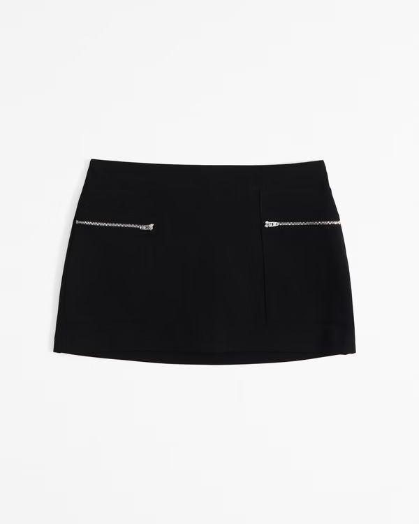 Mid Rise Zip Mini Skort | Abercrombie & Fitch (US)