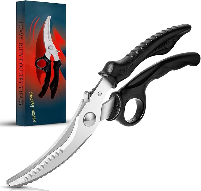 Poultry Shears, Heavy duty Kitchen Scissors for Food, Poultry Scissors for Meat with Anti-Slip Ha... | Amazon (US)
