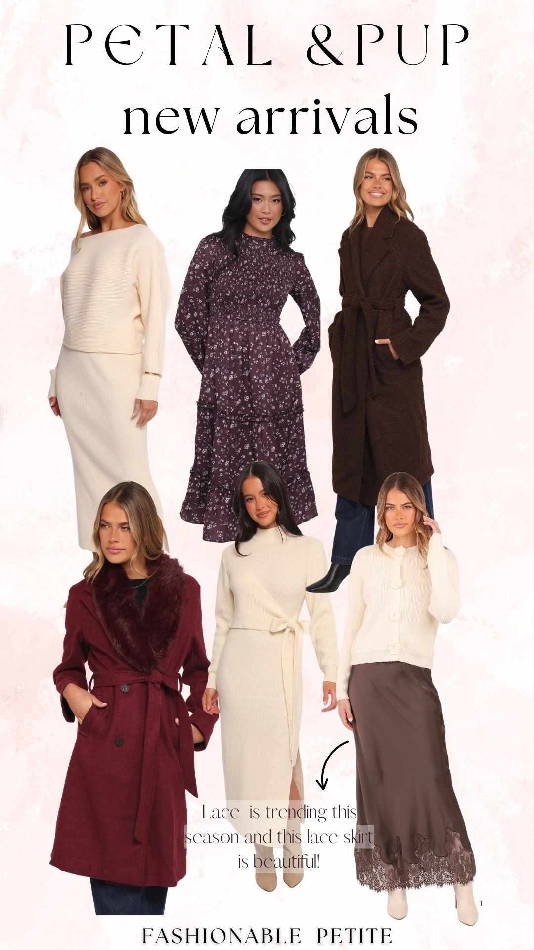 This lace skirt would be perfect for thanksgiving! 

Petal & Pup, winter outfits, thanksgiving outfit, sweater dresses 

#LTKStyleTip #LTKSeasonal