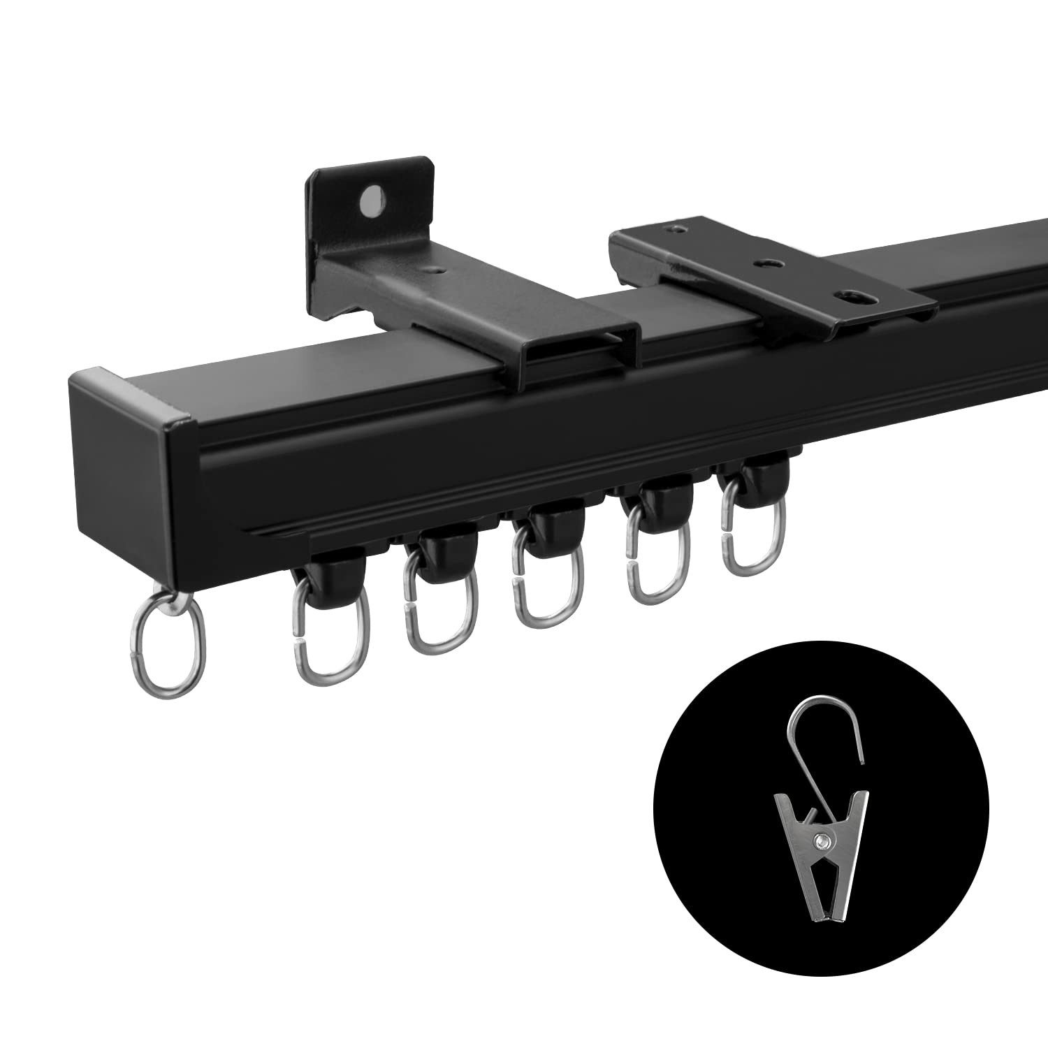 Ceiling Curtain Track Ceiling and Wall Mounted Heavy-Duty Curtains Rails Room Divider Curtains Sh... | Amazon (US)