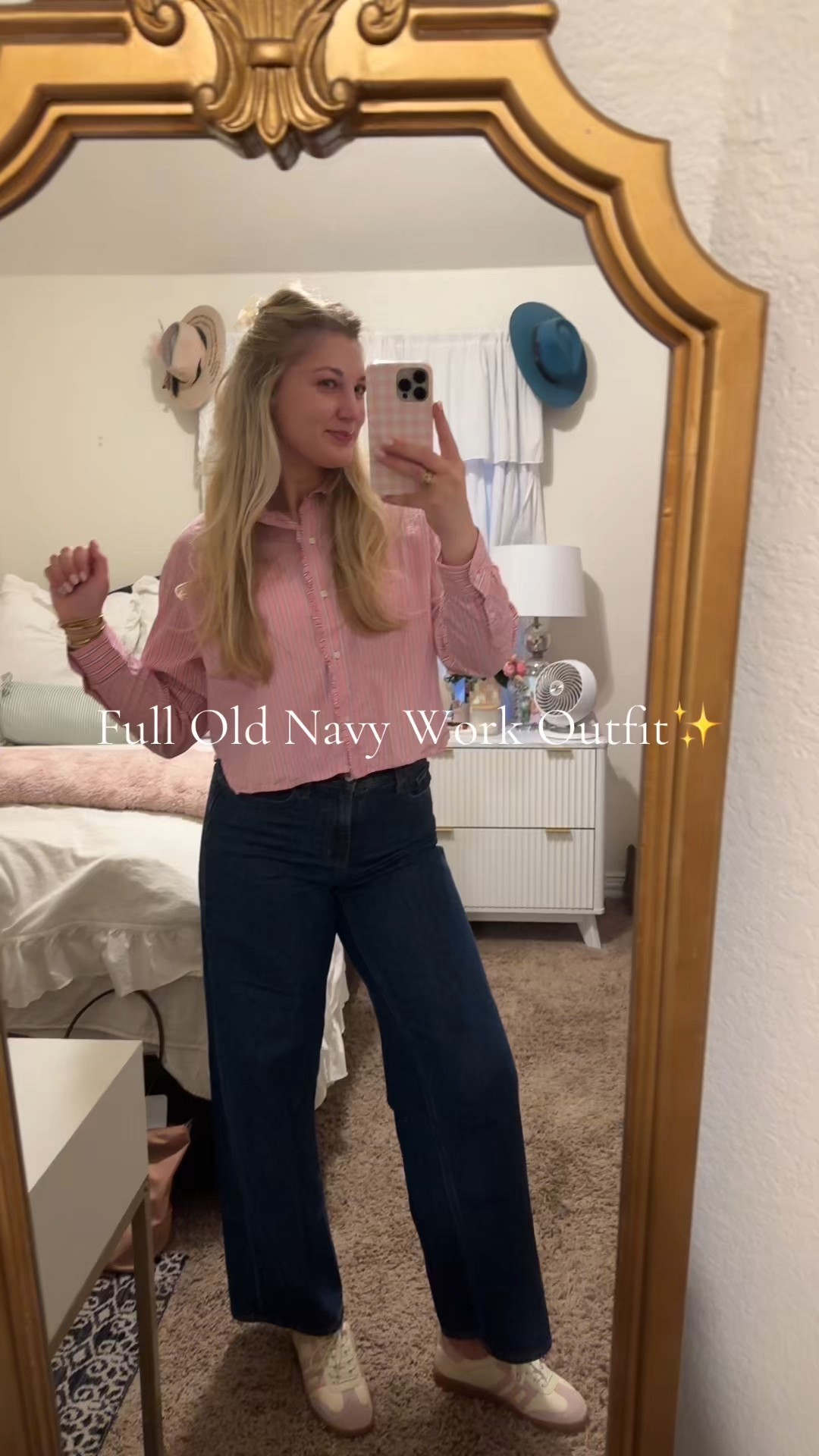 Spring Old Navy work outfit!🌸✨

Collared shirt, ruffle collared shirt, dark wash denim jeans, back 70 sneakers, Old Navy finds, Old Navy tall girl finds, abby_louanne

#LTKWorkwear #LTKTall #LTKSaleAlert