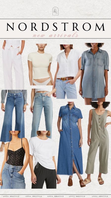 Nordstrom new arrivals, white pants, denim shirt dress, jeans, denim dress, white top 

#LTKFindsUnder100