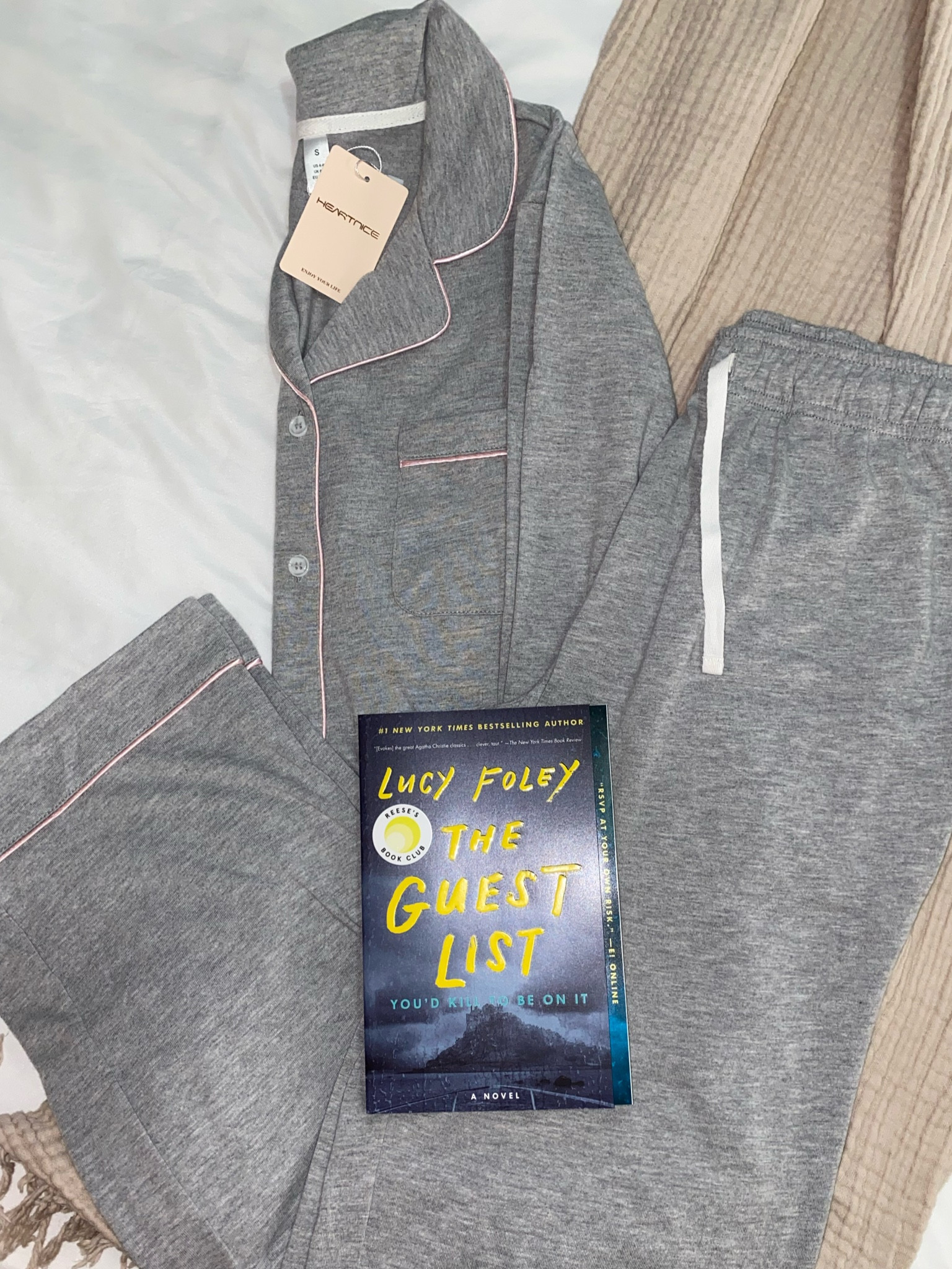 Grey two piece lounge set from Walmart! I’ve also heard great things about The Guest List by Lucy Foley, so I can’t wait to start reading it! 

#LTKfindsunder50 #LTKSeasonal #LTKGiftGuide