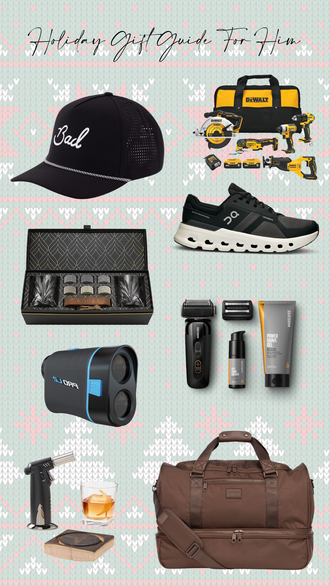 If your man is anything like mine, then he buys himself anything that you could possibly use as a Christmas gift for himself.  This holiday gift guide is perfect for the girlies who have men that seem to have everything and can't seem to have just one hobby. 

 #LTKGiftGuide #LTKHoliday #LTKMens