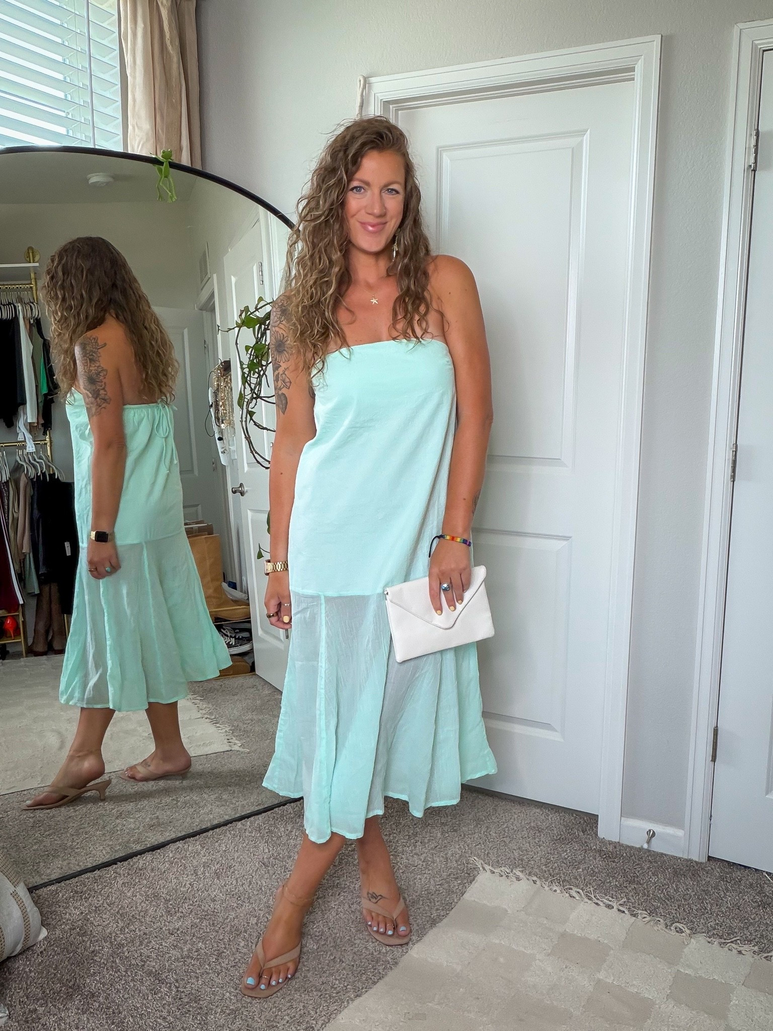 Size down in dress (medium)

#LTKTall #LTKOver40 #LTKWedding