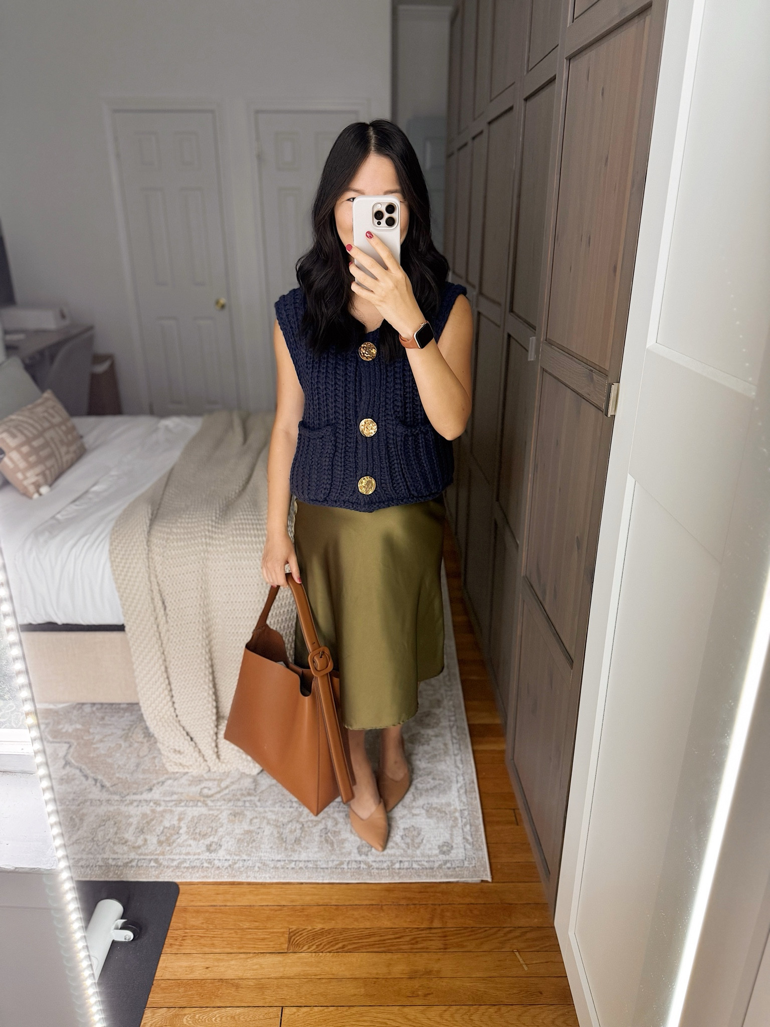 Navy sweater vest (S)
Navy chunky sweater vest
Olive green skirt (XS)
Brown tote bag
Tan mule pumps (1/2 size up)
Amazon fashion
Fall work outfit
Maternity work outfit 
Maternity outfit 
Amazon prime day 
Amazon outfit 
25 weeks pregnant

#LTKSeasonal #LTKBump #LTKWorkwear