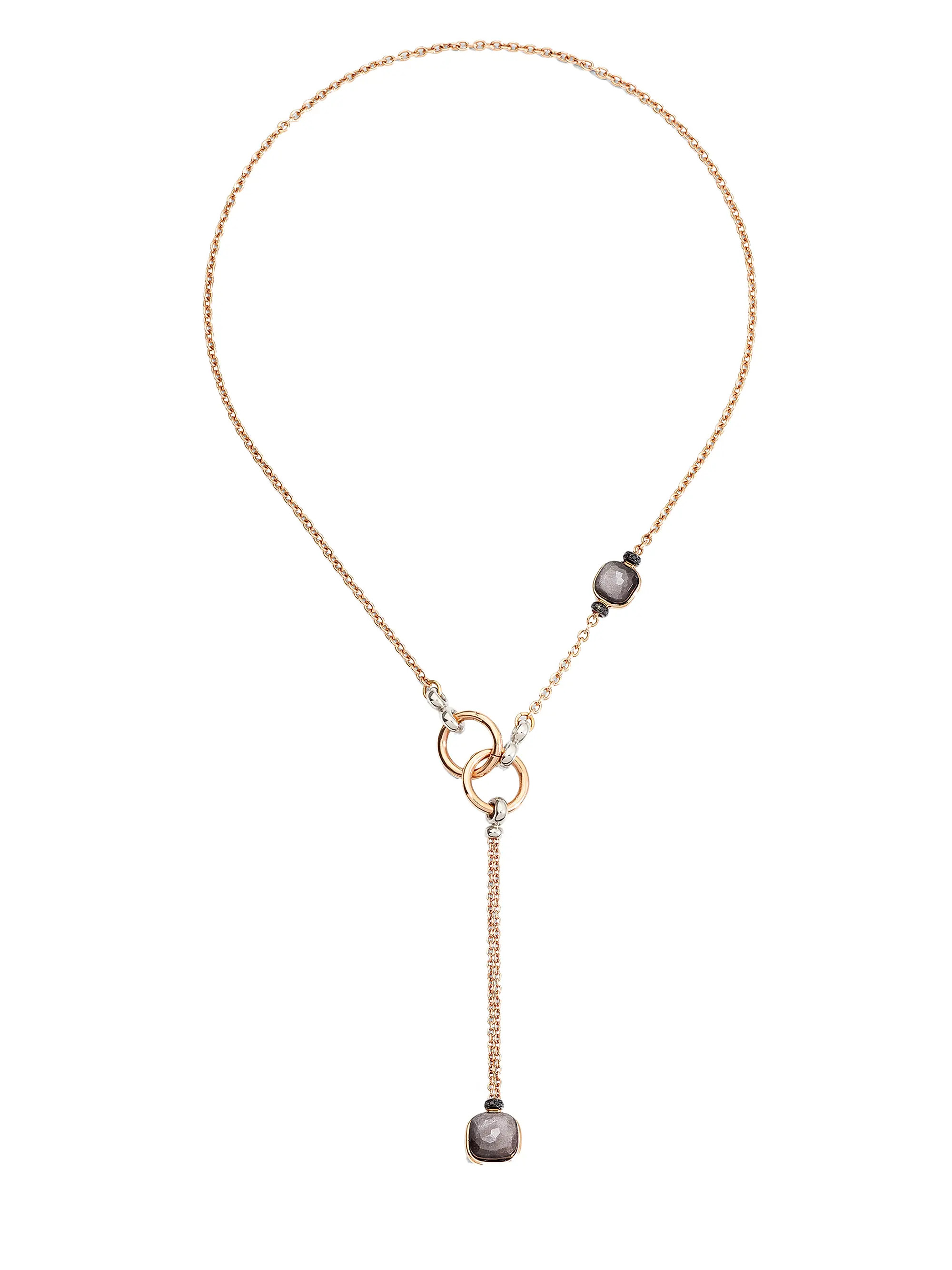 Nudo Two-Tone 18K Gold, Obsidian & Black Diamond Necklace | Saks Fifth Avenue