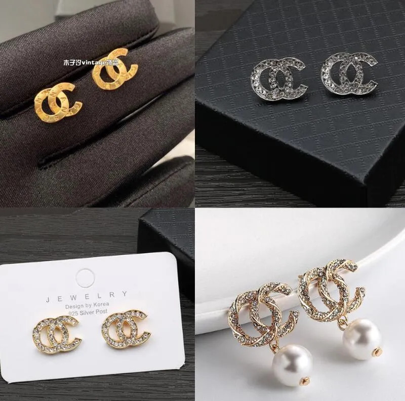 20style Simple High Quality Luxury Desinger Letter Stud Long Dangle Earrings Pearl Tassel Crystal... | DHGate