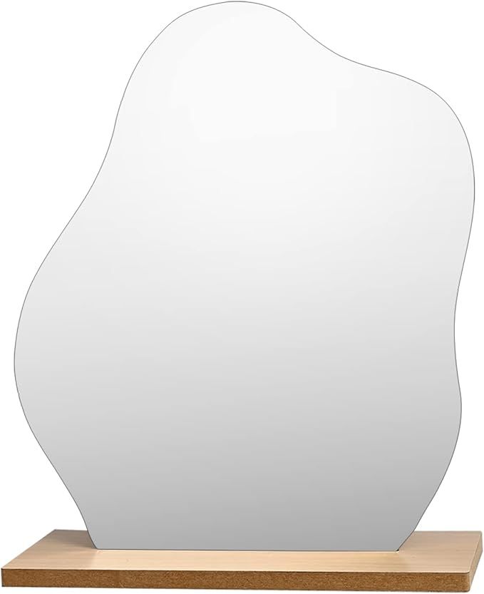 Mokoze Stand Up Irregular Mirror, Cloud Wavy Mirror for Desk, Not Fragile Acrylic Makeup Mirror, ... | Amazon (US)
