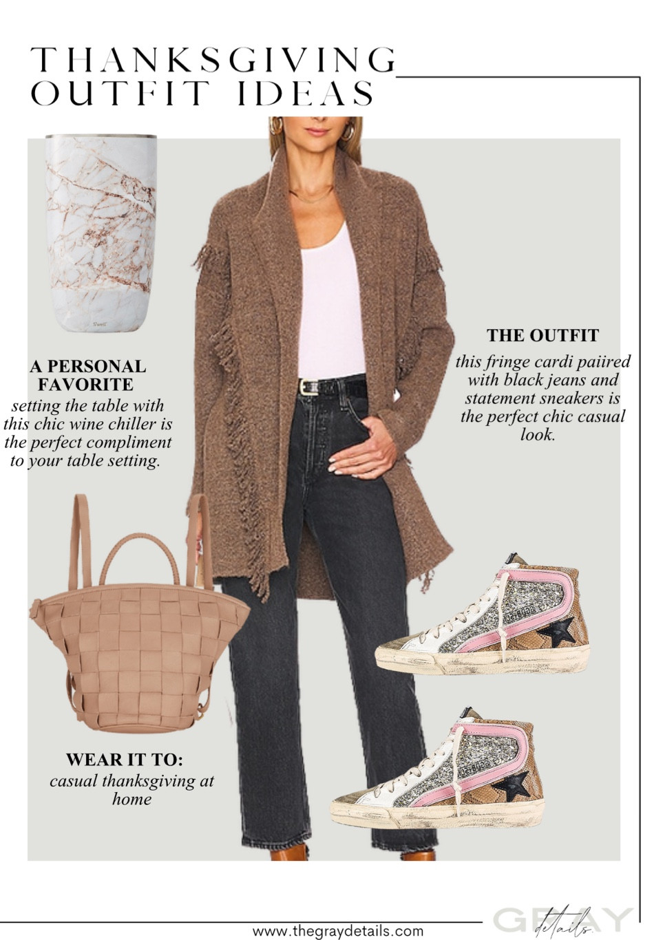 Thanksgiving outfit, cardigan. Fall outfit, new golden goose sneakers, gift for the hostess 

#LTKHoliday #LTKstyletip #LTKshoecrush