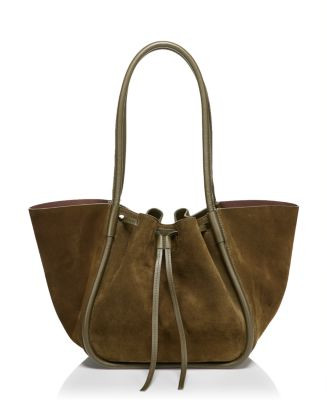Large Ruched Tote in Soft Suede | Bloomingdale's (US)