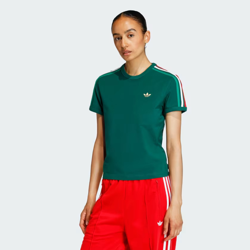 adidas 3-Stripes Slim Tee - Green | Free Shipping with adiClub | adidas US | adidas (US)