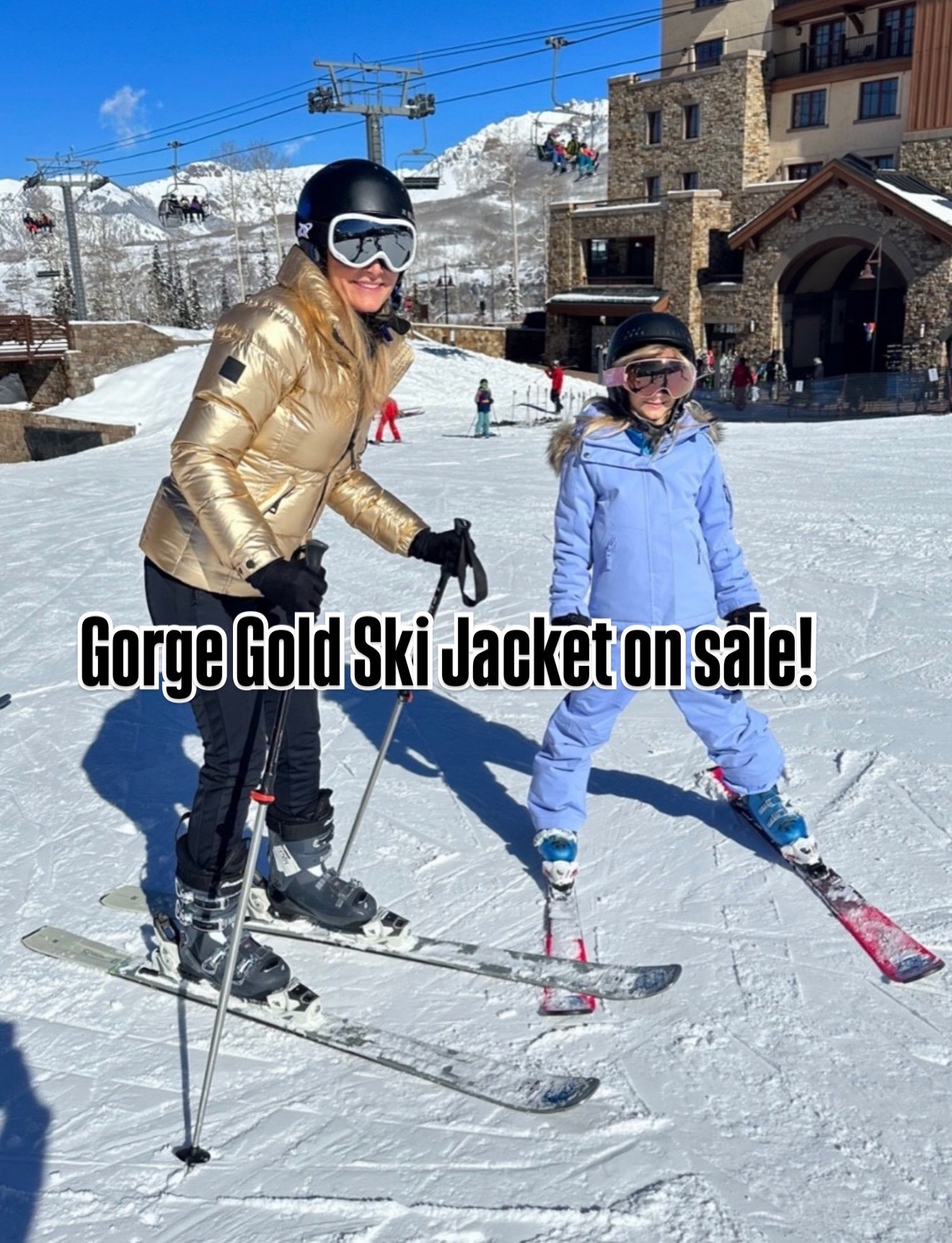 Gold ski jacket currently on sale!!! 🫶🏼

#LTKootd #LTKOver40 #LTKdayinmylife