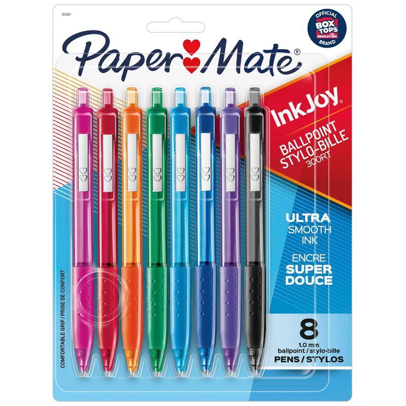 Paper Mate Ink Joy 300RT 8pk Ballpoint Pens 1.0mm Multicolored | Target
