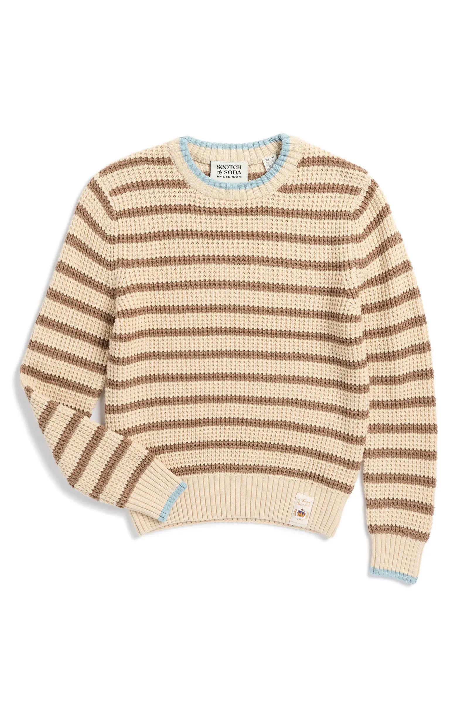 Scotch & Soda Kids' Yarn Dye Stripe Crewneck Sweater | Nordstromrack | Nordstrom Rack