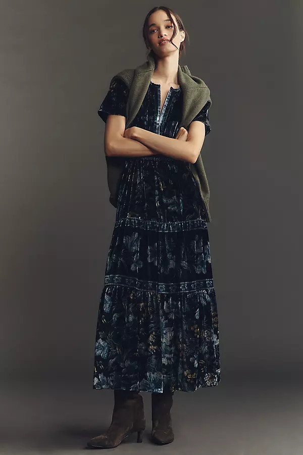 The Somerset Velvet Maxi Dress | Anthropologie (US)
