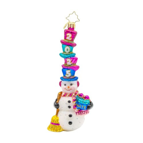 Christopher Radko Hand-Crafted European Glass Christmas Tree Decorative Ornament, Hat-Tastic Snowman 2025 | Amazon (US)