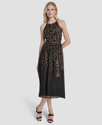 DKNY Women's Sleeveless Crewneck Midi Dress - Macy's | Macy's