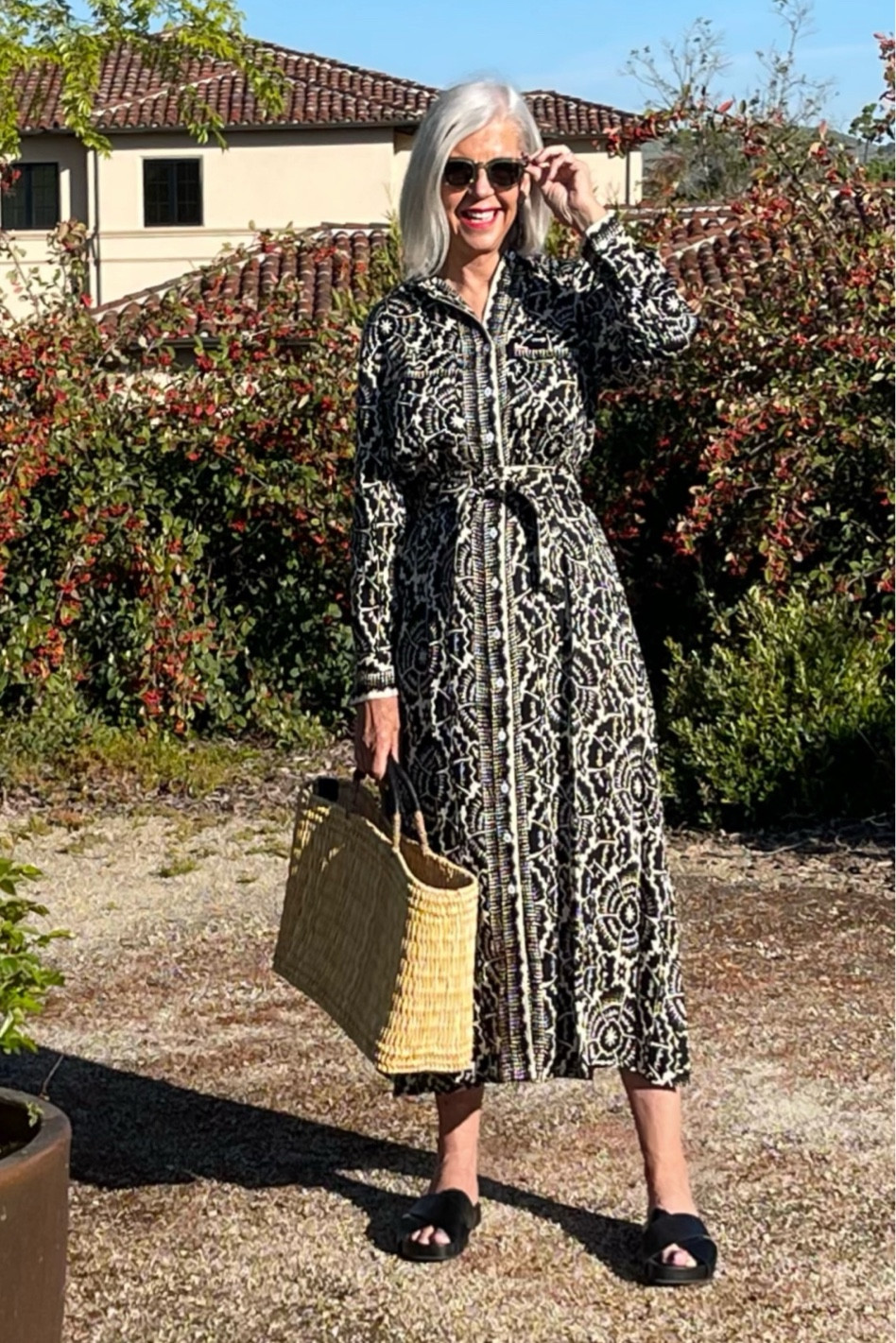 Spring black and white shirt dress midi anthropologie 



#LTKover40 #LTKSeasonal #LTKstyletip