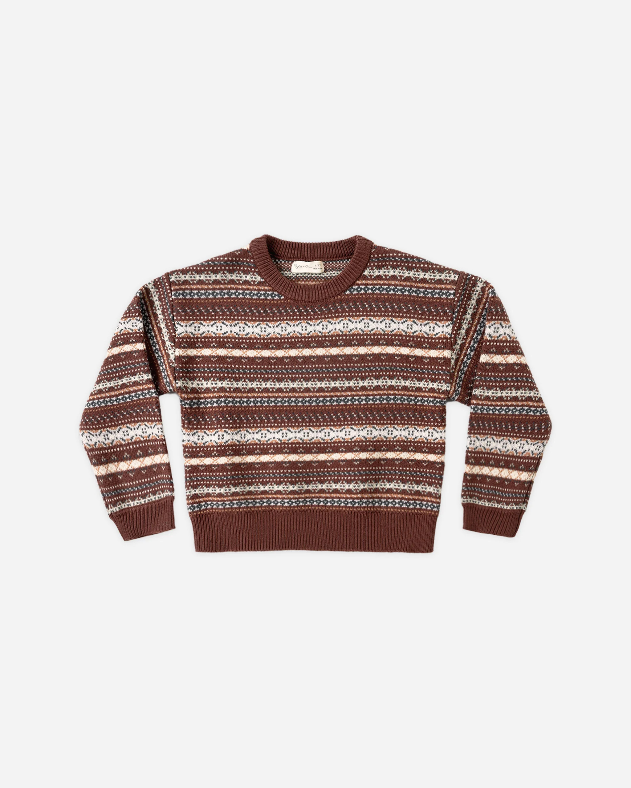 Aspen Sweater Mulberry Multi-Stripe | Rylee + Cru
