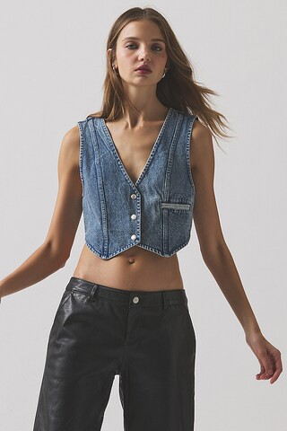 Cropped Denim Vest | Superdown