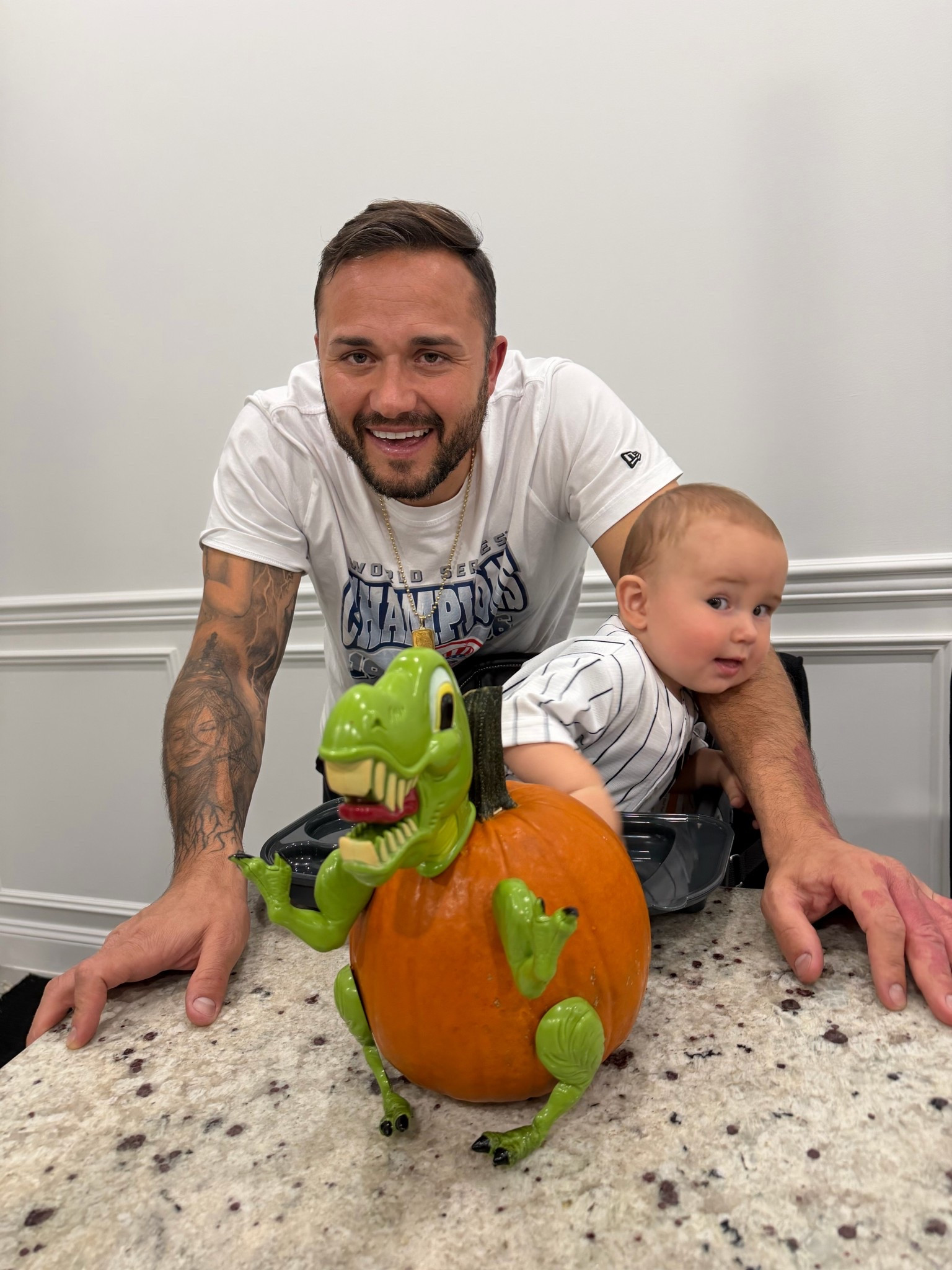 making a Dino 🦖 pumpkin 🎃 with dad #LTKamazon 

#LTKHalloween #LTKFamily #LTKKids