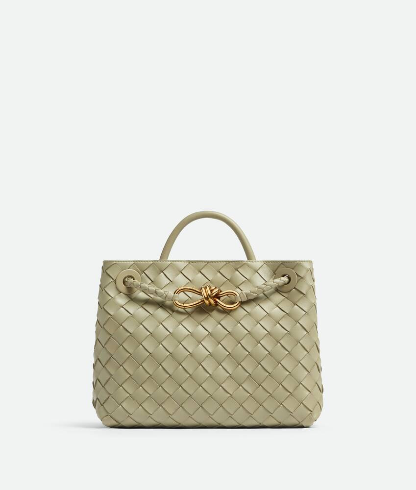 Bottega Veneta® Women's Small Andiamo in Travertine. Shop online now. | Bottega Veneta