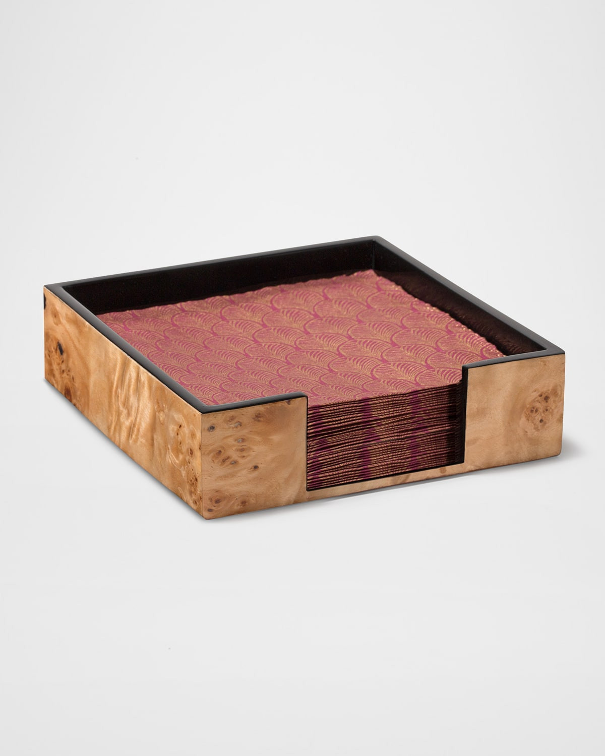 Burl Veneer Dinner Napkin Holder | Horchow