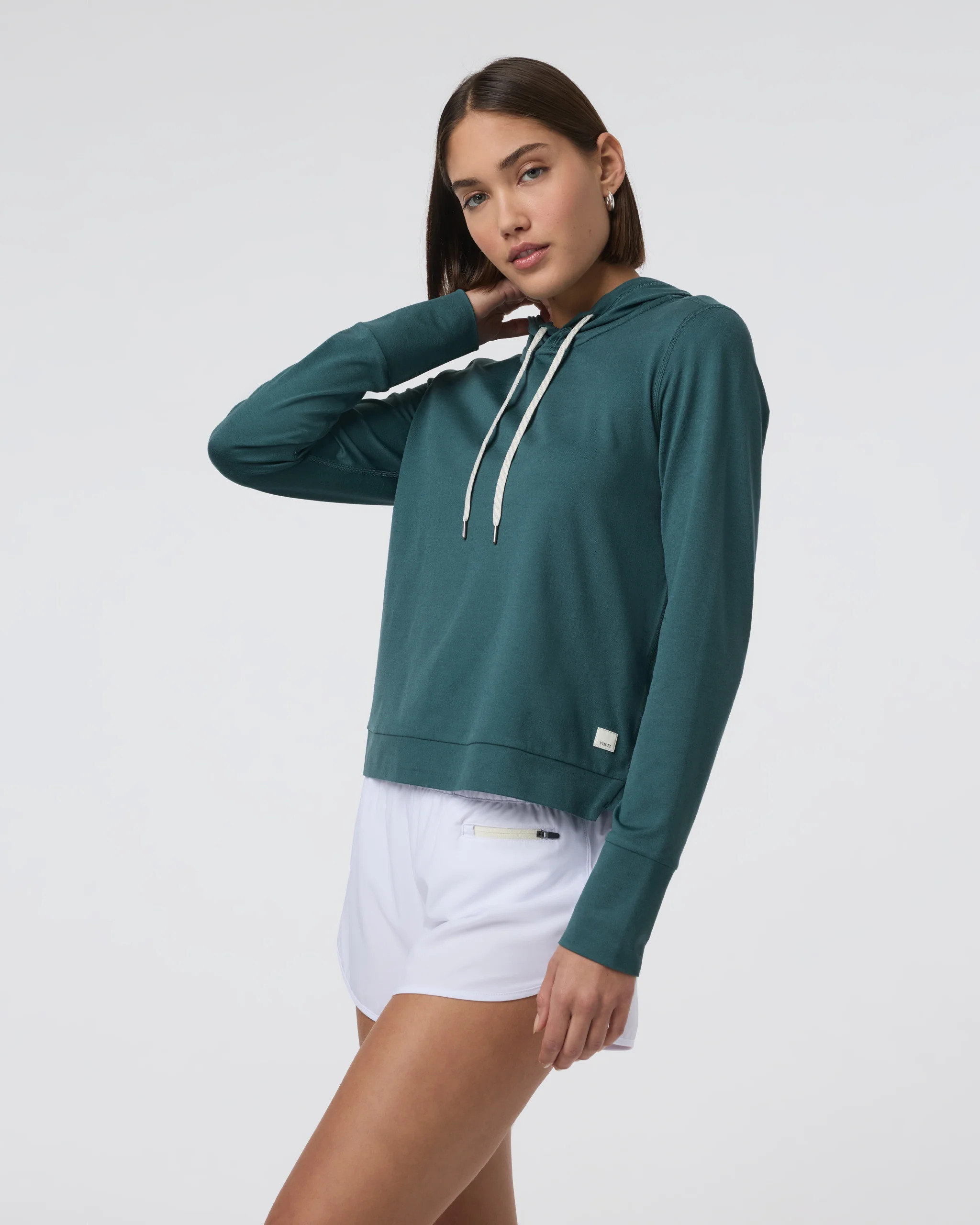 Halo Essential Hoodie | Moss Heather Pullover | Vuori | Vuori Clothing (US & Canada)