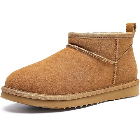 CUSHIONAIRE Women's Hip 2 Genuine Suede Ankle Snow Boots - Pull-On with Cozy Faux Shearling Linin... | Amazon (US)