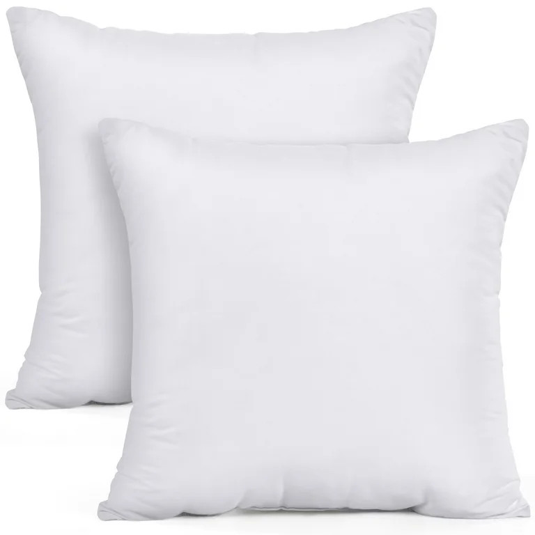 Utopia Bedding 18x18 White Throw Pillow Inserts (Set of 2) – Decorative Pillows for Bed & Couch | Walmart (US)