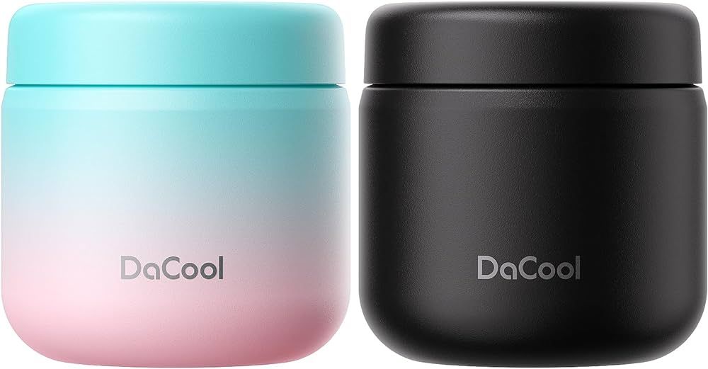 DaCool 2 Pack Kids Thermos for Hot Food Vacuum Stainless Steel Insulated Food Jar 13.5 OZ Kids Lu... | Amazon (US)
