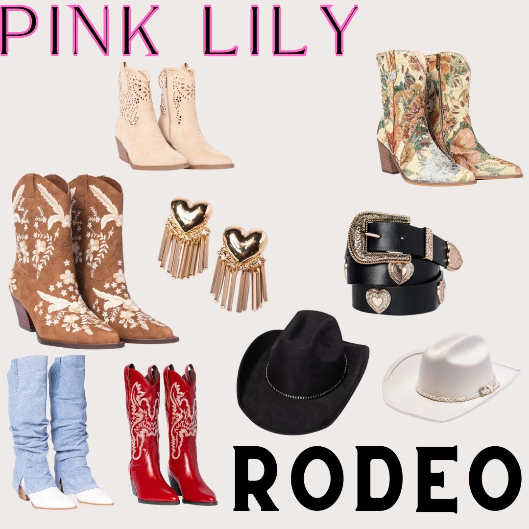 Rodeo. Western wear. Accessories. Belts. Boots. Hats. 

#LTKSeasonal #LTKFestival #LTKStyleTip
