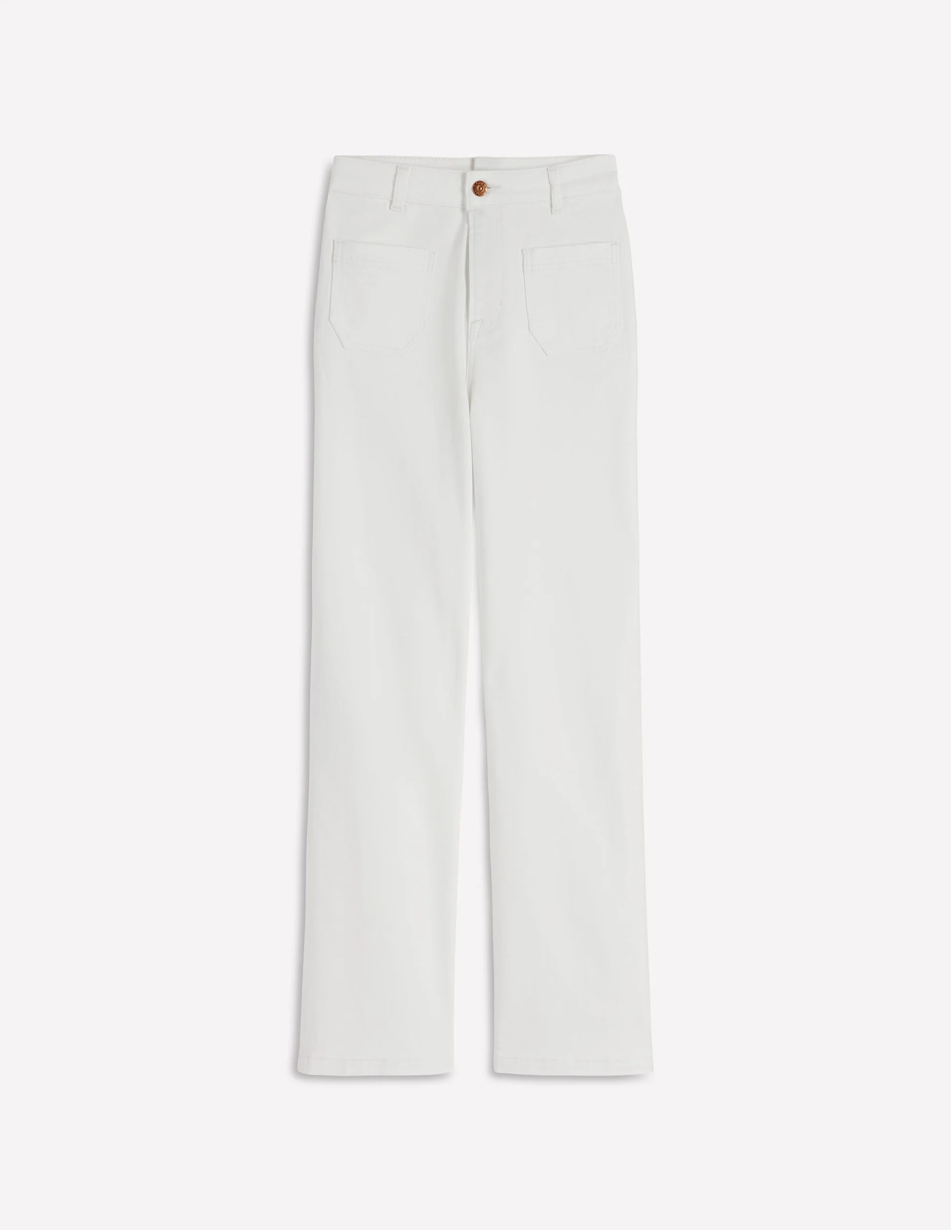 Straight Leg Pocket Jeans-White | Boden UK
