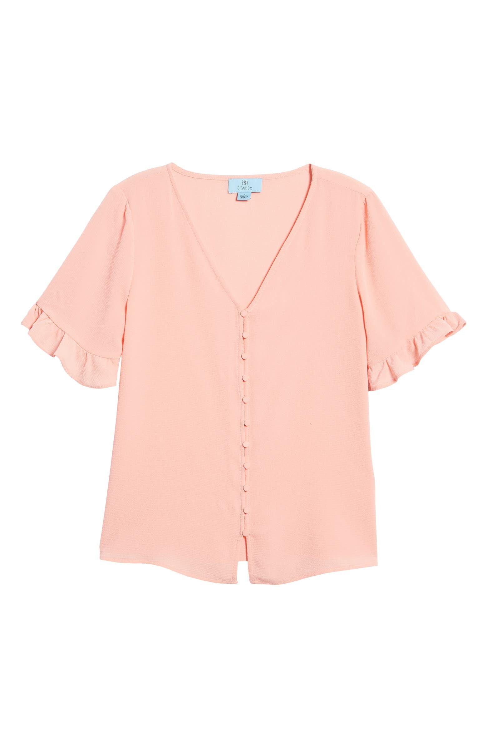 Ruffle Sleeve Crepe Blouse | Nordstrom