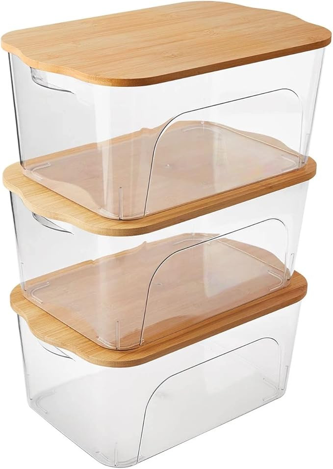 Member's Mark Multipurpose Storage Bins with Bamboo Lids (3 Count) | Amazon (US)