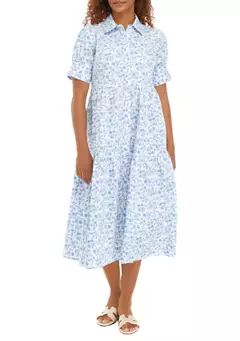 Women's Floral Printed Midi Shirt Dress | Belk