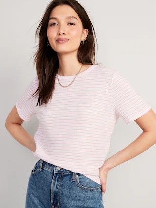 EveryWear Striped Slub-Knit T-Shirt for Women | Old Navy (US)