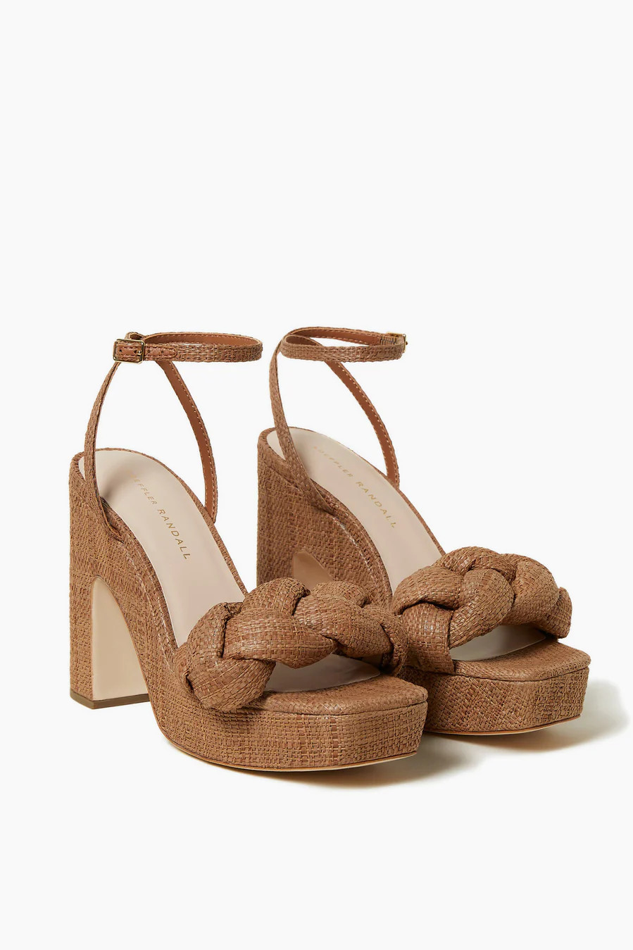 Brown Straw Fae Platform Sandal with Braid | Tuckernuck (US)