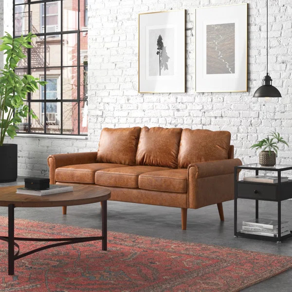 Ainsley 73.6'' Faux Leather Sofa | Wayfair North America