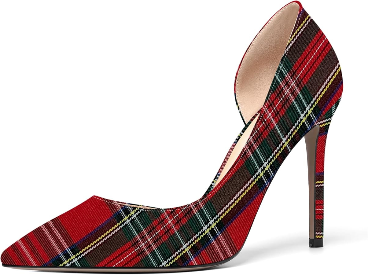 ROSERWISH Womens Sexy Fashion Slip On Evening Pointed Toe Patent Stiletto High Heel Pumps Shoes 4... | Amazon (US)