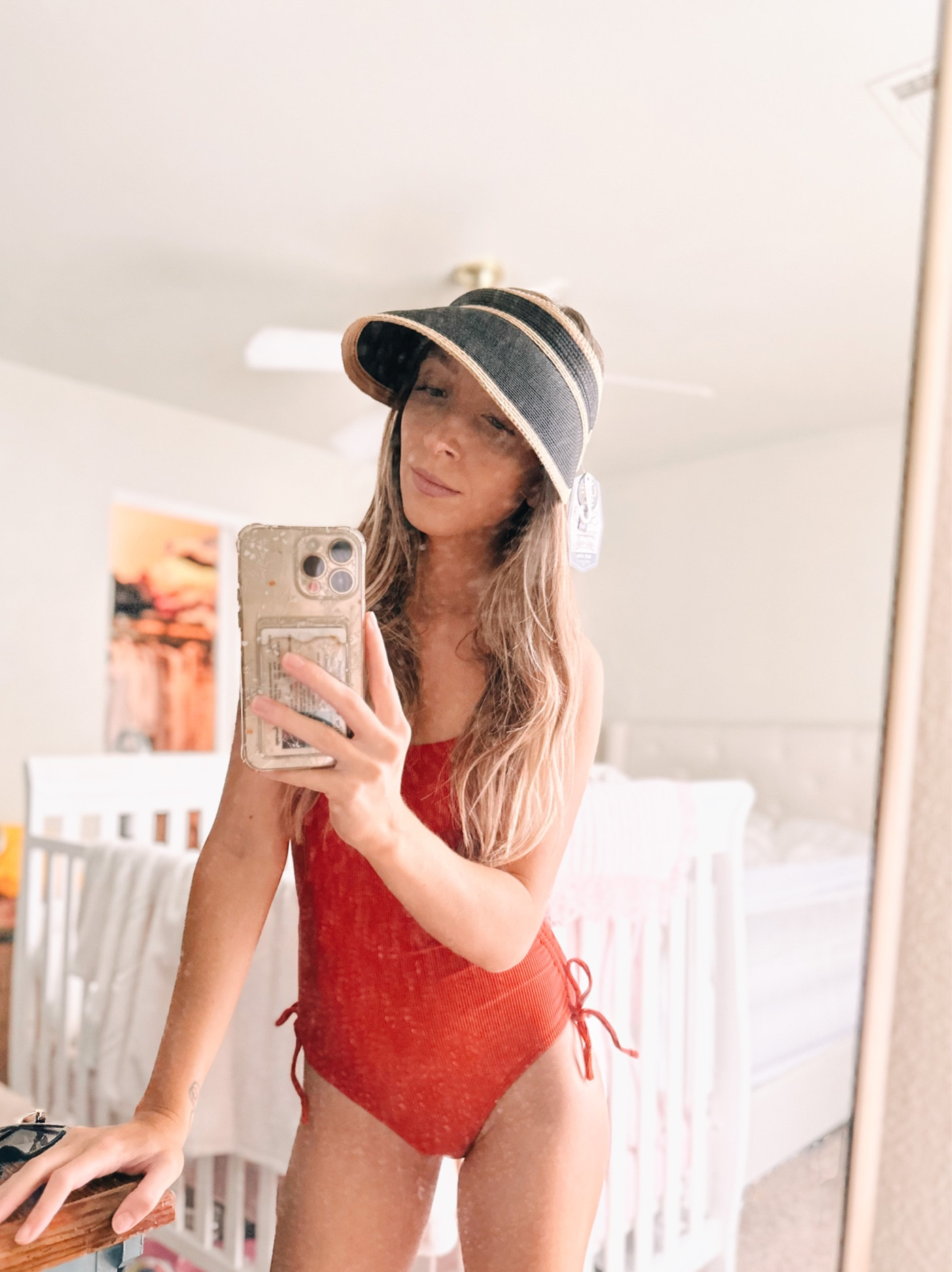 Super flattering swim suit and one of my favorite visors (not exact, but similar)

#LTKbeauty #LTKswim #LTKunder100