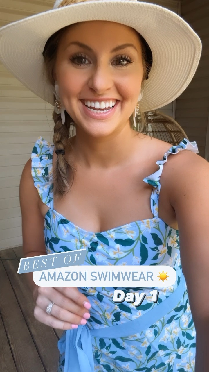 Swimsuit season!! Sharing my favorite amazon swimsuits over the next 6 days! First up is this adorable set! Quality + fit is amazing, adjustable straps, supportive in the chest & full booty coverage! It’s the perfect one piece & I love that it comes with a matching sarong coverup! 

One piece floral swimsuit. Amazon swimsuit. Egg chair. Patio furniture. Beach hat. Vacation look. Resort wear. Summer outfit. Bathing suit. Mom style. Mom fashion. Modest swimwear. 

#LTKswim #LTKSeasonal #LTKFind