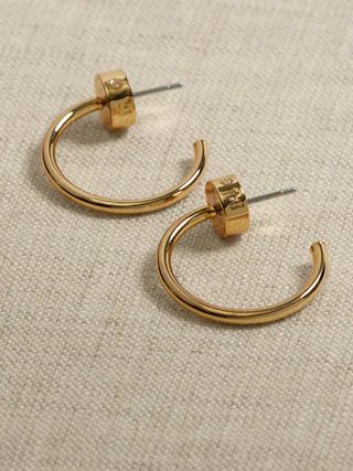 14k Gold Plated Hoop Earrings | Banana Republic Factory